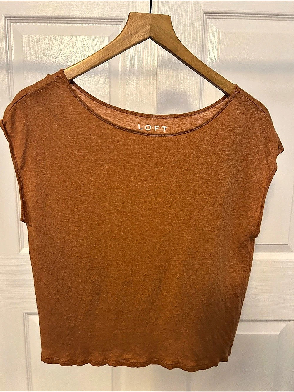 LOFT Short Sleeve Tee in Burnt Orange Size Small